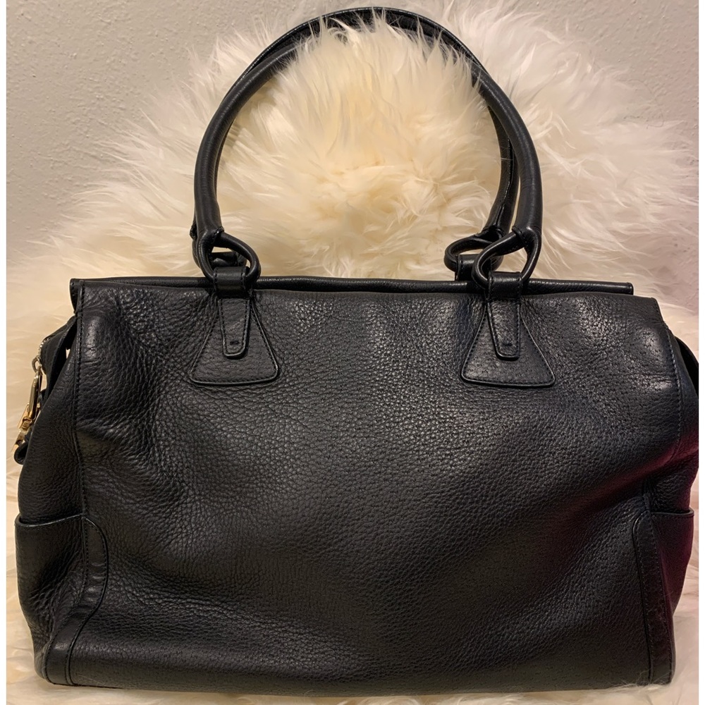 Salvatore Ferragamo Black Calfskin Tote Bag